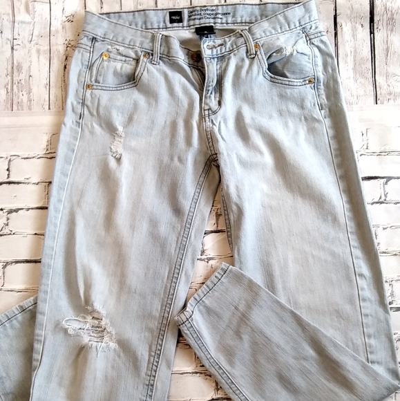 Mossimo Supply Co. Denim - Mossimo skinny boyfried Blue wash destress…